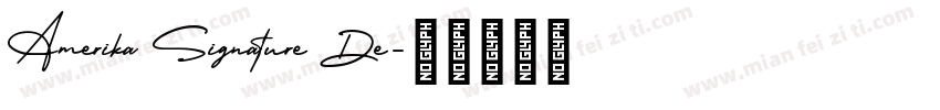 Amerika Signature De字体转换